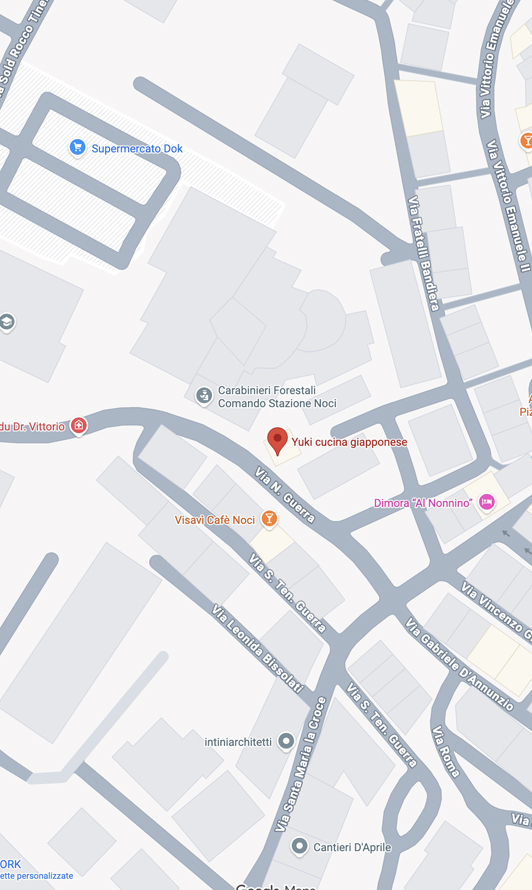 Mappa di YUKI Cucina Giapponese a Noci